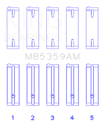 compare product King Engine Bearings Mazda Fe 2.0L (Size +0.25mm) Main Bearing Set