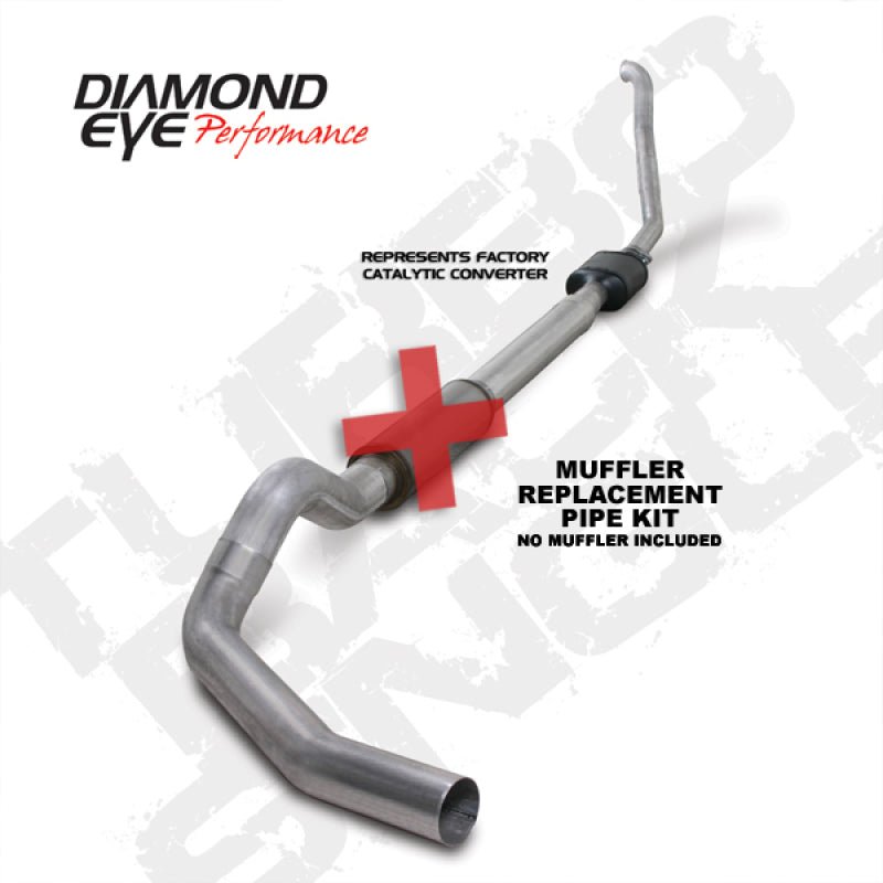 Diamond Eye KIT 5in TB MFLR RPLCMENT PIPE SGL ALUM 94 - 97 5 7 3L F250/F350 PWRSTROKE NFS W CARB STDS - My Store