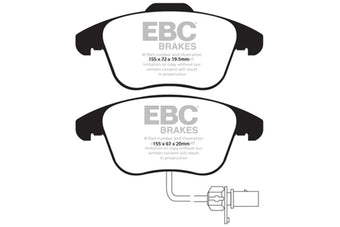 compare product EBC 10+ Audi A5 2.0 Turbo Redstuff Front Brake Pads
