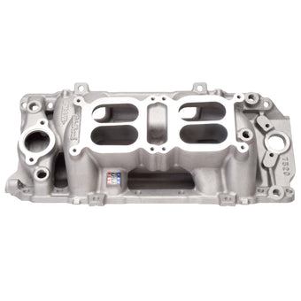 compare product Edelbrock Manifold Dual Quad RPM Air Gap BB Chevy Oval Port