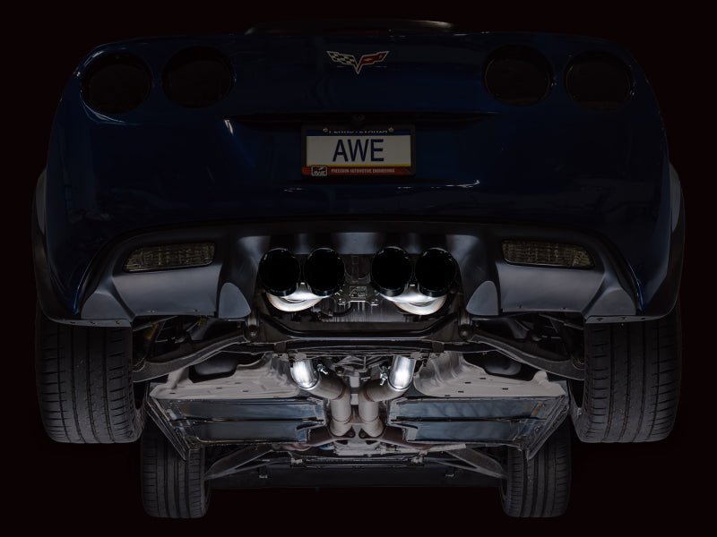 AWE Tuning C6 Chevrolet Corvette Z06/ZR1 Touring Edition Axle - Back Exhaust w/ Diamond Black Tips - My Store