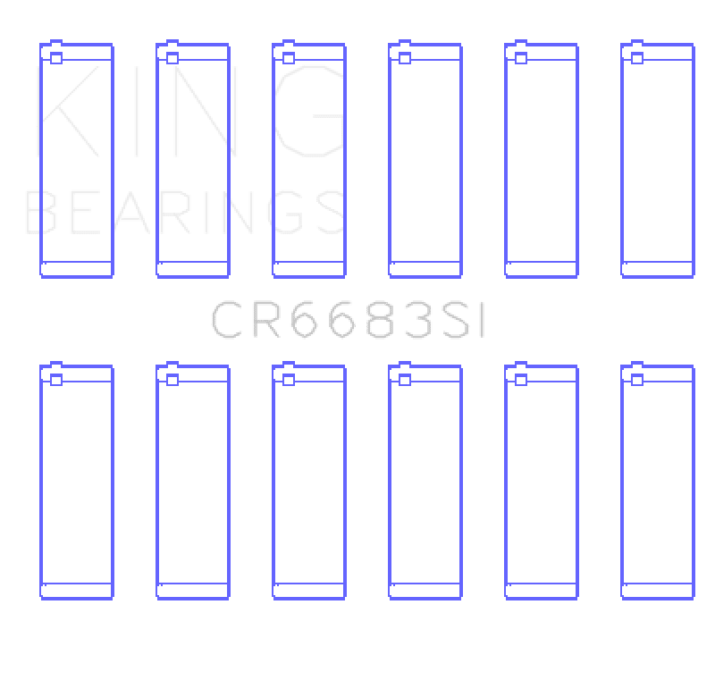 King Engine Bearings Chevrolet 262 (Od+.002in) (Size +0.25mm) Connecting Rod Bearing Set - My Store