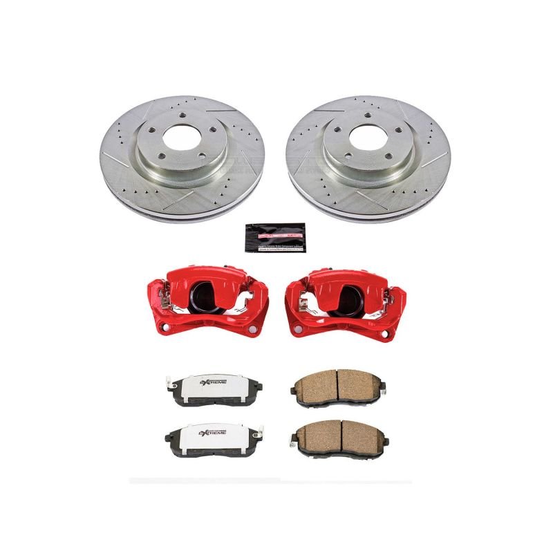 Power Stop 07 - 10 Nissan Altima Front Z26 Street Warrior Brake Kit w/Calipers - My Store