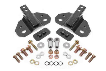 compare product BMR Suspension 24-25 Ford Mustang Rear Steel Shock Mount - Black Hammertone