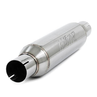 compare product MBRP Universal Resonator 2.5in inlet/outlet 16in body 20in overall T304