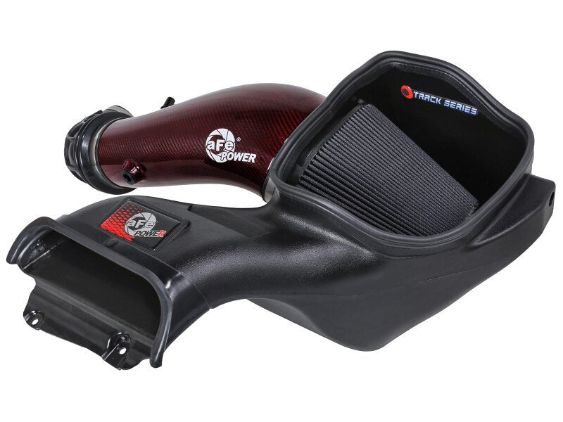 aFe 23 - 24 Ford F150 Raptor R Supercharged Red Carbon Track Series Air Intake w/ P5R Filter (MOQ 24) - My Store