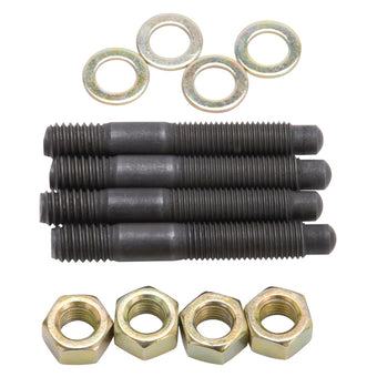 compare product Edelbrock Carburetor Mounting Studs Bullet Nosed Black Oxide Gold Iridite Washers/Nuts Set of 4