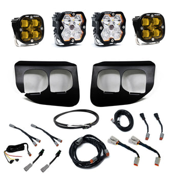 compare product Baja Designs 20-22 Ford SD Squadron 2.0 Fog Pocket Kit SAE/Sport w/Upfitter (Driving/Combo) - Amber