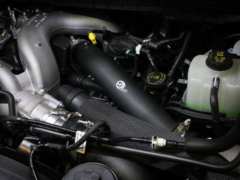 aFe 23 - 24 Ford Diesel Trucks V8 - 6.7L (td) BladeRunner 3in. Aluminum Hot Charge Pipe - Black - My Store