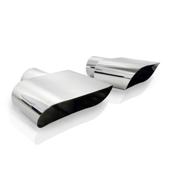 compare product Stainless Works Wide Oval Challenger R/T 2-1/2in Inlet Tips (priced per pair)