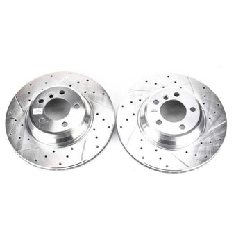 compare product Power Stop 02-05 BMW 745i Front Evolution Drilled & Slotted Rotors - Pair