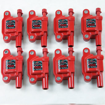 compare product Granatelli 05-13 GM LS1/LS2/LS3/LS4/LS5/LS6/LS7/LS9/LSA Hi-Perf Coil Packs - Red (Set of 8)