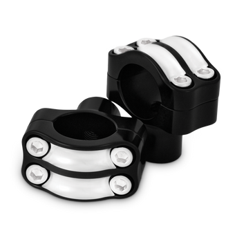 compare product Burly Brand Reaper Riser Clamp 1-1/2in Tall for 1-1/4in Bar, Set - Black Machined