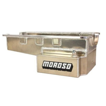 compare product Moroso Ford 289-302 Road Race Baffled Front Sump 8in Deep Aluminum Oil Pan