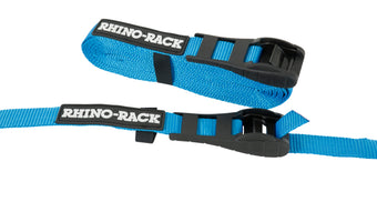 compare product Rhino-Rack Rapid Tie Down Straps w/Buckle Protector - 4.5m/15ft - Pair - Red