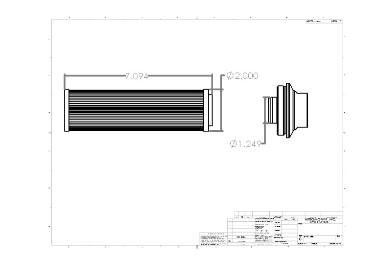 Aeromotive Filter In - Line AN - 16 40 micron Stainless Steel - My Store
