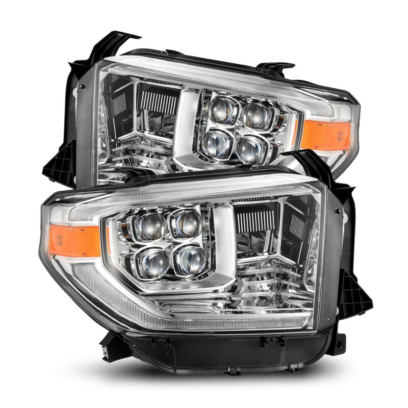 AlphaRex 14 - 21 Toyota Tundra NOVA LED Proj HL Chrome w/Actv Light & Seq. Sig + Switchback DRL - My Store