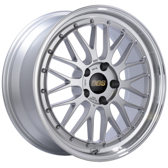 compare product BBS LM 20x10 5x120 ET45 Diamond Silver Center Diamond Cut Lip Wheel -82mm PFS/Clip Required