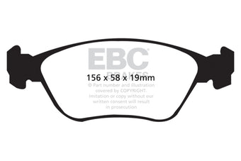 compare product EBC 98-05 Volvo C70 2.3 Turbo T5 (16in Wheels) Redstuff Front Brake Pads