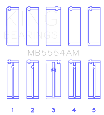 compare product King Engine Bearings Toyota 3Sgte (Size +0.25mm) Main Bearing Set