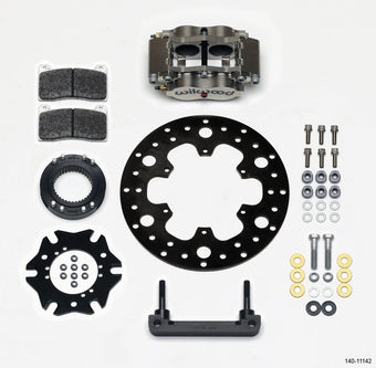 compare product Wilwood Billet Narrow Dynalite Radial Mount Rear Inboard Midget Kit 10.50in x 0.35 Drilled Disc