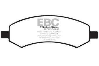 compare product EBC 06-09 Chrysler Aspen 4.7 Extra Duty Front Brake Pads