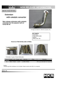 HKS 12 - 19 Subaru BRZ/Scion FR - S/Toyota 86 Extension Kit w/ Catalytic Converter - My Store