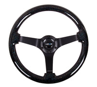 NRG Reinforced Steering Wheel (350mm / 3in Deep) Classic Blk Sparkle Wood Grain w/Blk 3 - Spoke Center - My Store