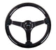 NRG Reinforced Steering Wheel (350mm / 3in Deep) Classic Blk Sparkle Wood Grain w/Blk 3 - Spoke Center - My Store
