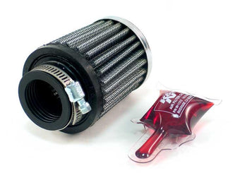 compare product K&N Universal Chrome Filter 1 1/8 inch FLG / 2 1/4 inch Bottom / 2 inch Top / 2.5 inch Height