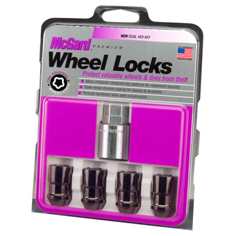 compare product McGard Wheel Lock Nut Set - 4pk. (Cone Seat) M12X1.5 / 19mm & 21mm Dual Hex / 1.46in. Length - Black
