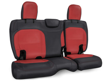 compare product PRP 2018+ Jeep Wrangler JLU/4 door Rear Bench Cover with Cloth Interior - Black/Red