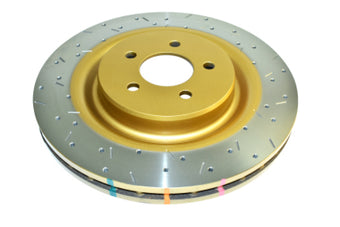 compare product DBA 14-17 Audi RS7 Rear T3 Silver Hat Cross Drilled & Dimpled 4000 Series Rotor