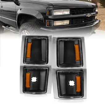 compare product ANZO 1994-1998 Chevrolet Blazer Corner Lights Black Housing Clear Lens w/ Amber Reflector