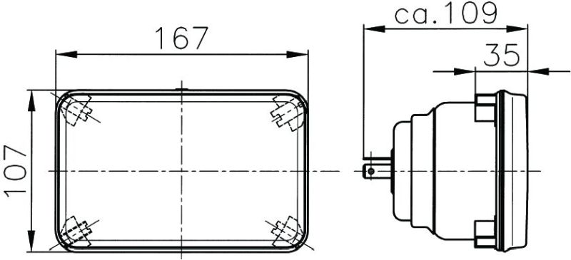 Hella Module 164 x 103mm H4 12V ECE Universal Lamp - My Store