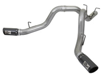 aFe LARGE BORE - HD 4in 409 - SS DPF - Back Exhaust w/Dual Black Tips 2017 GM Duramax V8 - 6.6L (td) L5P - My Store