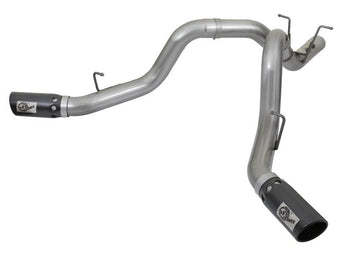 compare product aFe LARGE BORE-HD 4in 409-SS DPF-Back Exhaust w/Dual Black Tips 2017 GM Duramax V8-6.6L (td) L5P