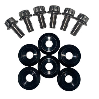 compare product BLOX Racing New Fender Washers Kit M6 12pt - 6pc Large Diameter Black