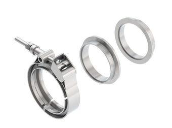 compare product Borla Universal 2.25in Stainless Steel 3pc V-Band Clamp w/ Male and Female Flanges