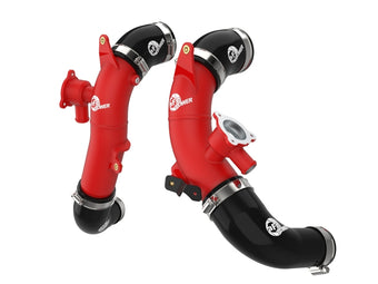 compare product aFe 23-24 Toyota Sequoia V6-3.4L Hybrid BladeRunner 2.5in Aluminum Hot Charge Pipe - Red