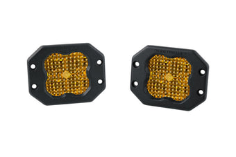 compare product Diode Dynamics SS3 Sport ABL - Yellow Flood Flush (Pair)