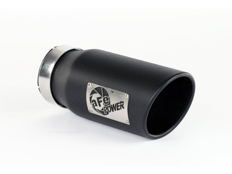 aFe Power Diesel Exhaust Tip Black - 4 in In x 5 out X 12 in Long Bolt On (Right) - My Store