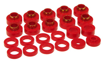 compare product Prothane 80-86 Jeep CJ5/CJ7 Body Mount 22 Bushing Kit - Red