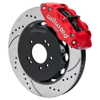 compare product Wilwood 95-98 Nissan Skyline Superlite 6R Front BBK w/ 14.00in D/S Rotors & Flexlines - Red