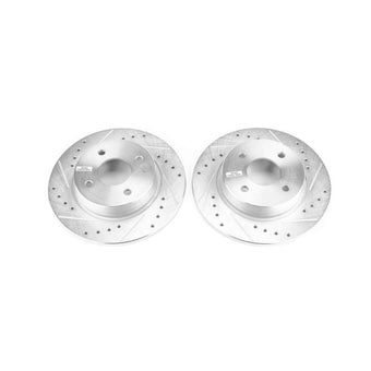 compare product Power Stop 2018 Ford EcoSport Rear Evolution Drilled & Slotted Rotors - Pair