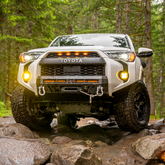compare product Cali Raised 14-24 Toyota 4Runner Stealth Bumper - No Bull Bar / 32In Led Bar Combo