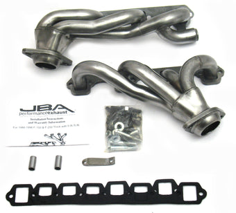compare product JBA 87-96 Ford F-150 5.8L SBF 1-5/8in Primary Raw 409SS Cat4Ward Header