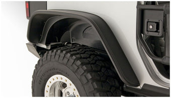 compare product Bushwacker 07-18 Jeep Wrangler Flat Style Flares 2pc Fits 2-Door Sport Utility Only - Black