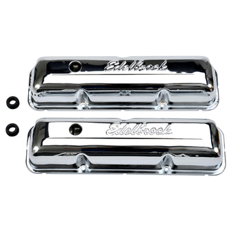 compare product Edelbrock Valve Cover Signature Series Ford 1958-1976 FE V8 Chrome