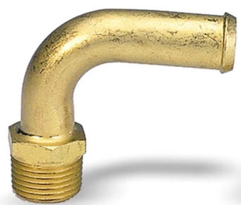 compare product Moroso Streamline Fuel Line Fitting - 3/8in NPT to 1/2in Hose - 90 Degree - Single